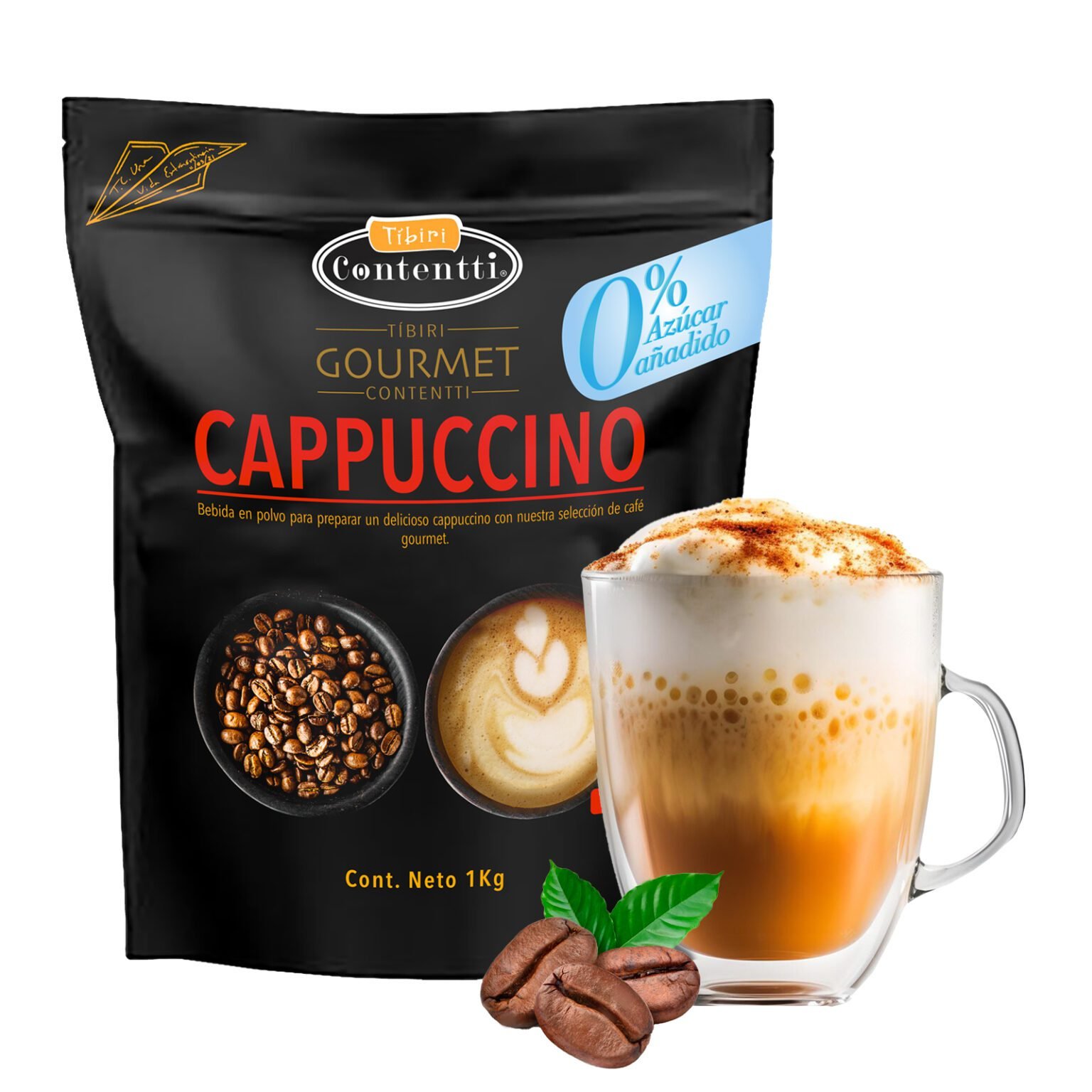 Cappuccino Clásico Sin Azúcar GOURMET 1 Kg Insumos para tu cafeteria